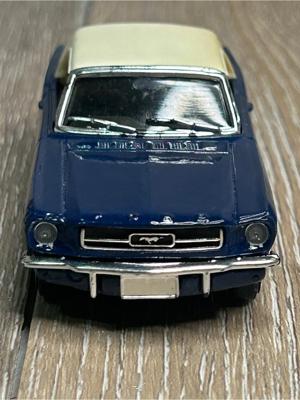 Solido Vintage 1/43 1964 1/2Ford Mustang Hardtop Blue Diecast Car Made in France